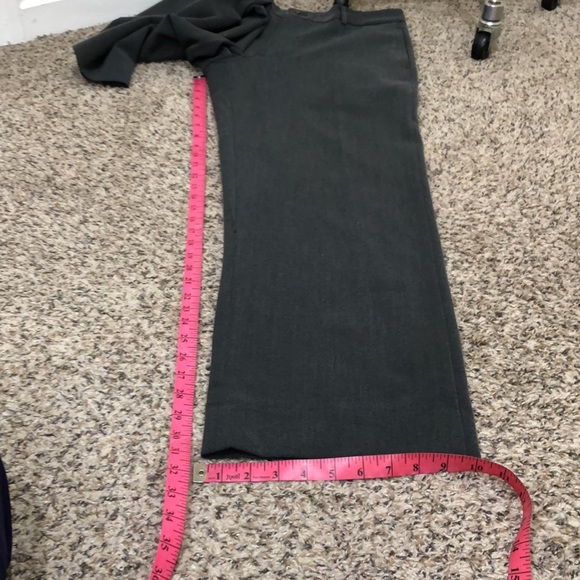 Armani Collezioni Straight Leg Pants Size 14 Dark Gray 11” High Rise - Picture 7 of 10